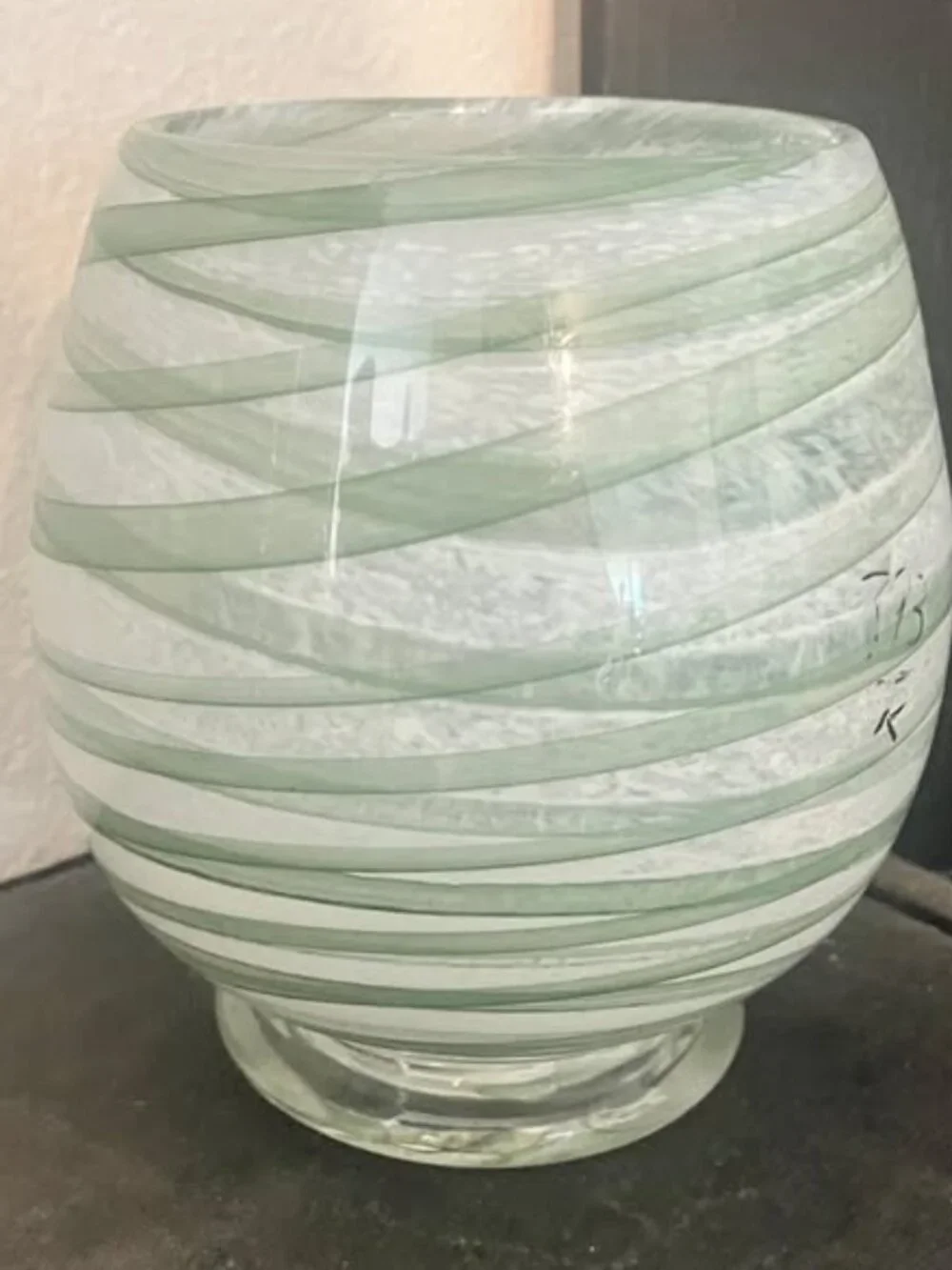 Art Glass Vase possible Murano or Murano style showcases a vibrant aesthetic wit